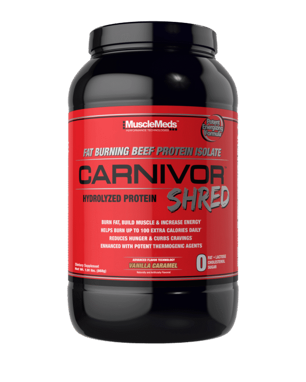 MuscleMeds Carnivor Shred Fat Burning Beef Protein Isolate Vanilla Caramel 1.91lbs
