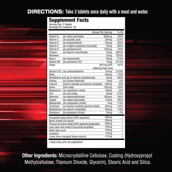 MuscleMeds Vitamin T Testosterone Boosting Multi-Vitamin For Men 90 Tablets