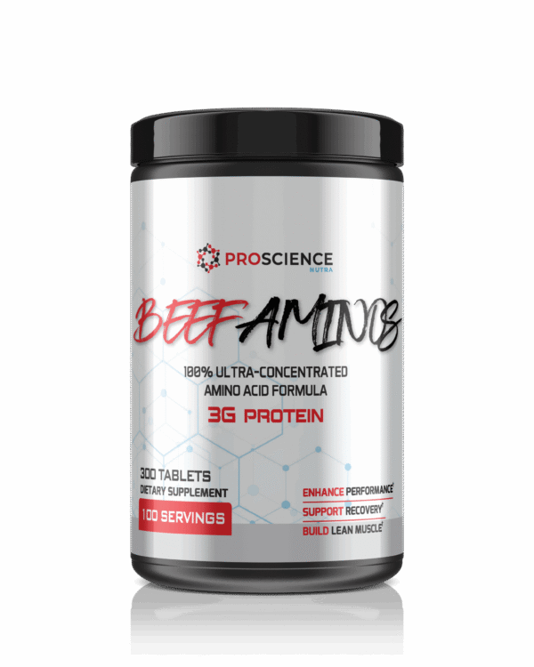 ProScience Nutra Beef Aminos 100% Ultra-Concentrated Amino Acid Formula 3g Protein 300 Tablets